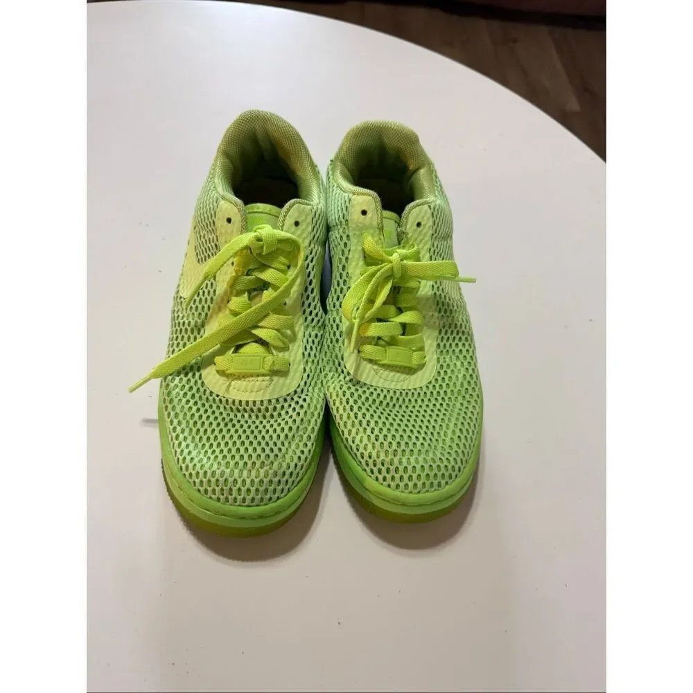 Nike Air Force 1 Low Upstep Sneakers Ghost Green Neon Netted AF1 Women's Size 8
